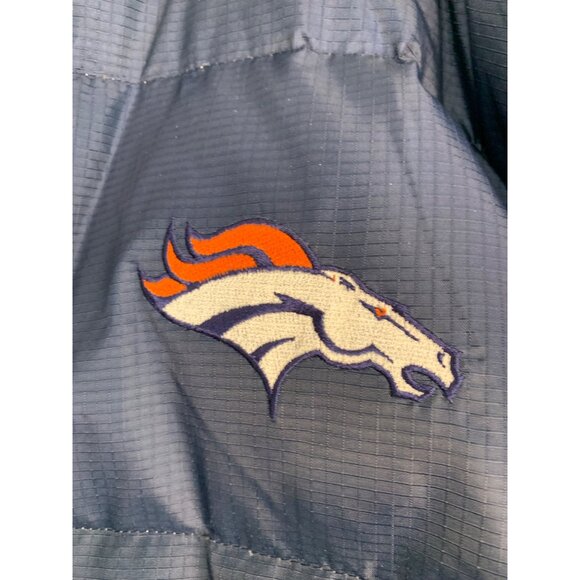 Denver Broncos Starter Reversible Jacket Navy/Orange Large NFL Down-Filled Winte - Picture 6 of 10